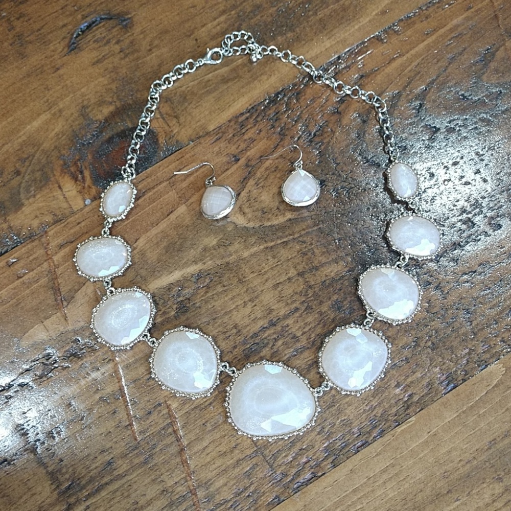 Blush Gold/Pink Necklace and Earrings